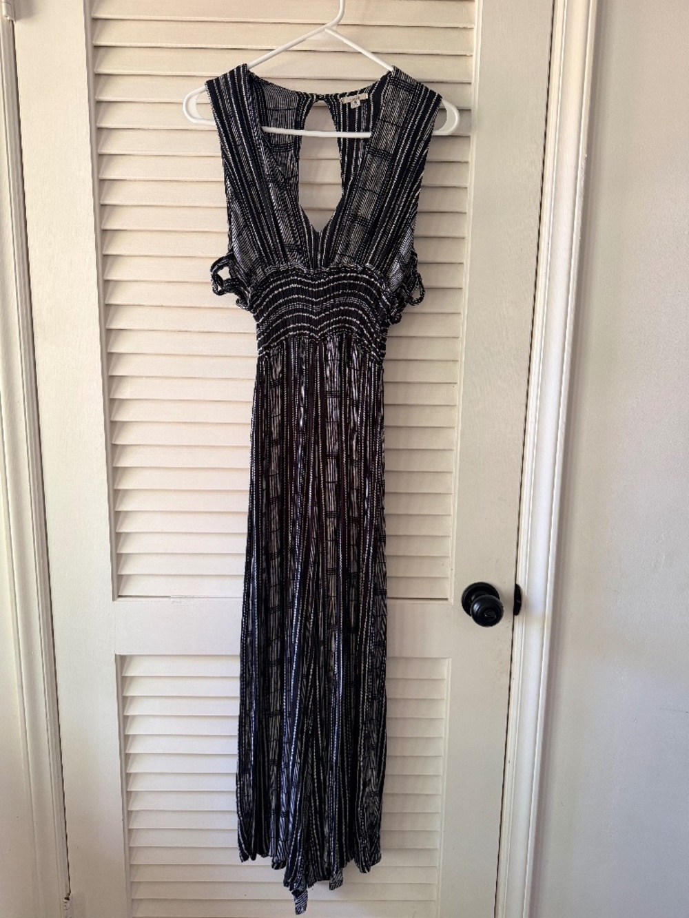 Ecote Jumpsuit global bohemian vacation resort eclectic XS